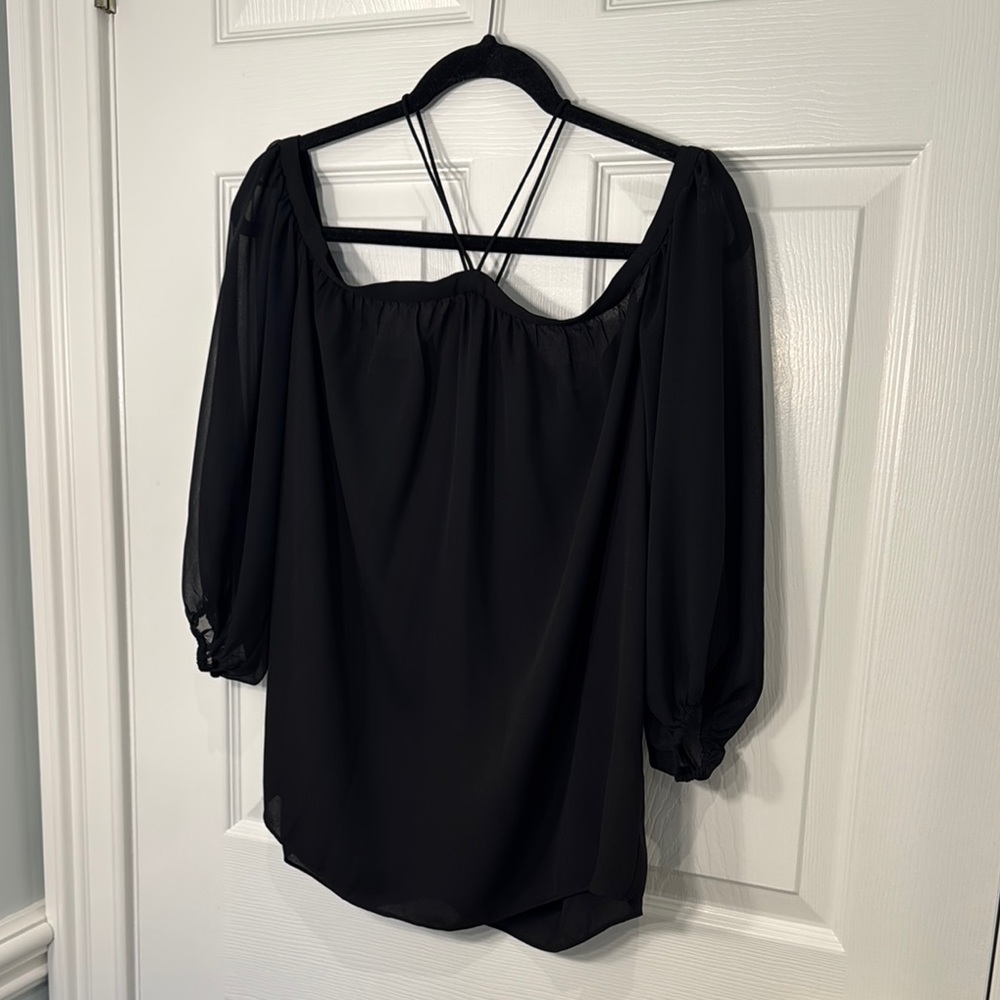 NWT 1.STATE Elegant Black Women's Top SIZE M